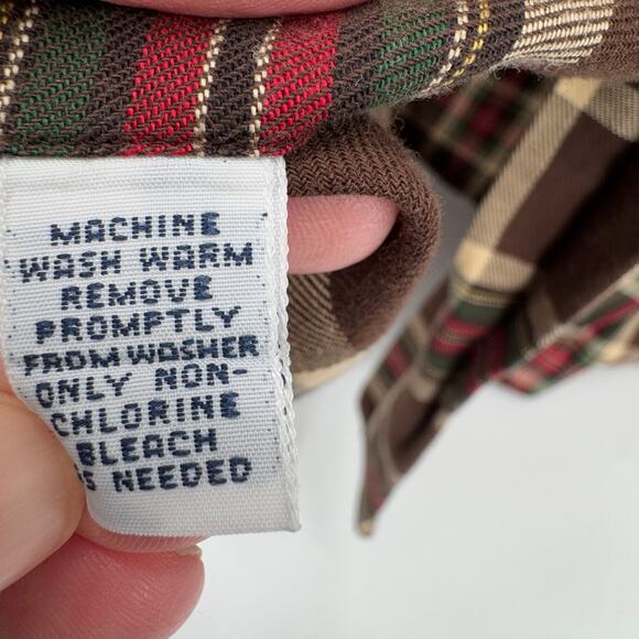 Ralph Lauren Shirt Mens XL MCMEEL Brown Plaid Flannel Button Down Vintage - Picture 6 of 7